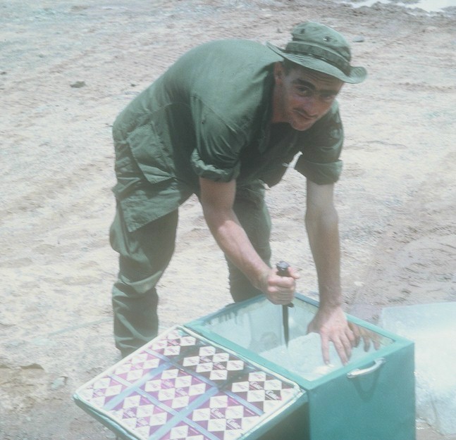 Here, "Rabbit" stores his track's daily ration of ice.  There was never enough ice.