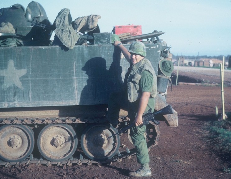 Here I am leaving Blackhorse Base Camp's motor pool.