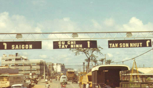 This famous intersection in Saigon was a busy place.