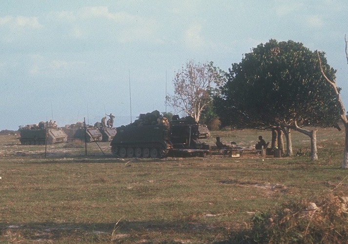 This tranquil scene was site of bloody fighting the day before.