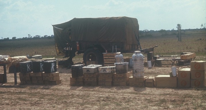 K Troop's Field Mess - proudly serving two hot meals a day.