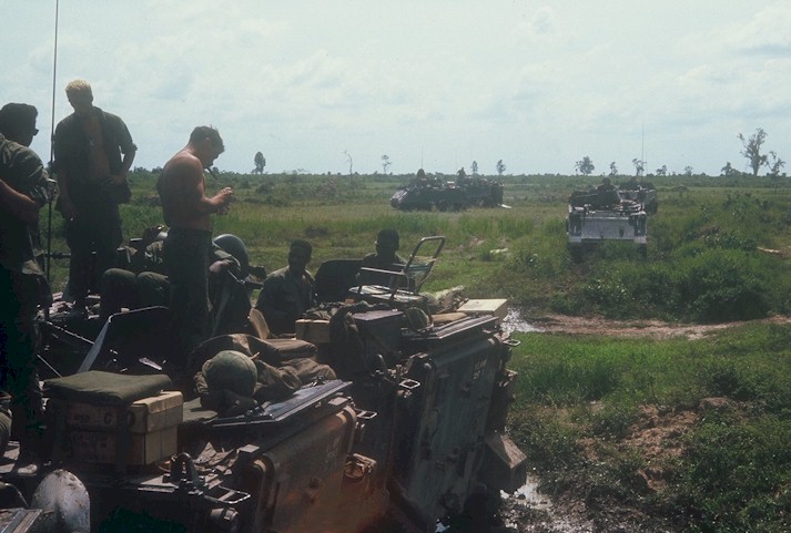 K Troop and other elements of 3 rd Squadron, 11 th Armored Cavalry group for a daylight assault on enemy possitions.