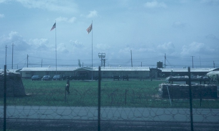 This photo was taken from the main highway that ran along side the compound.