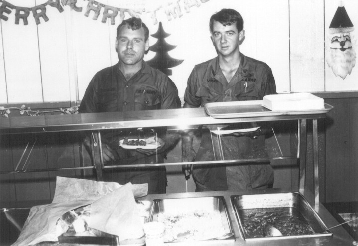 K Troop's Supply Sargent on the left if joined by a friend for Christmas dinner.